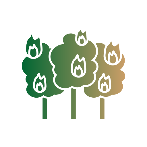 pożar lasu Generic gradient fill ikona