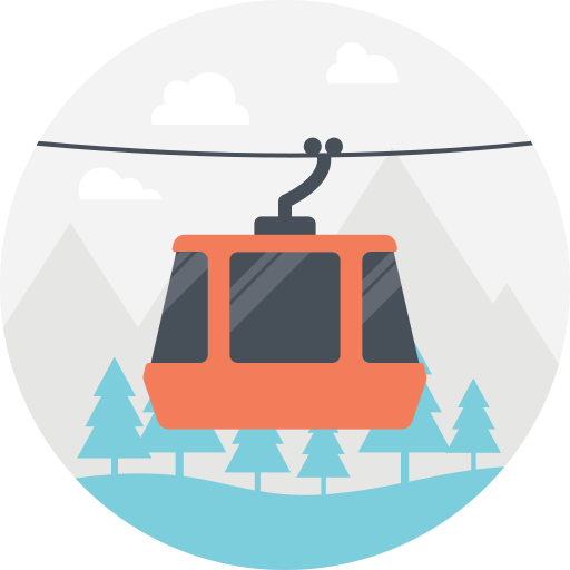 Ski lift Generic color fill icon