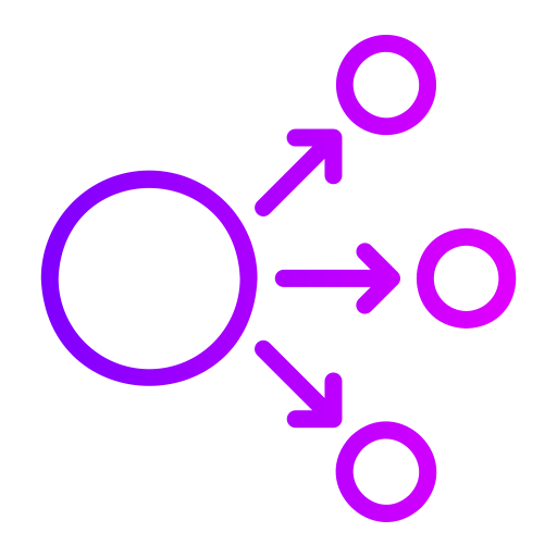 Fission Generic gradient outline icon