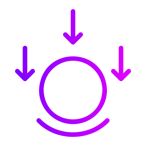 zwaartekracht Generic gradient outline icoon