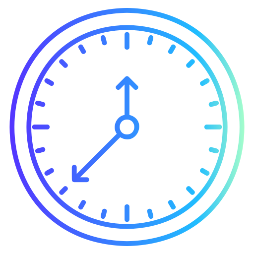 reloj de pared Generic gradient outline icono