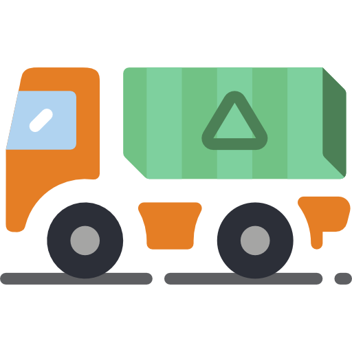 camion della spazzatura Basic Miscellany Flat icona