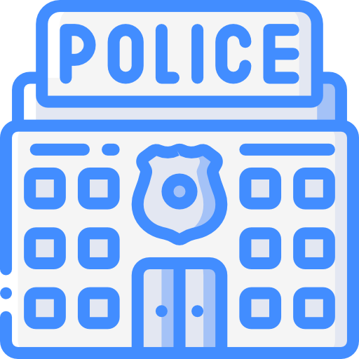 Police station Basic Miscellany Blue icon