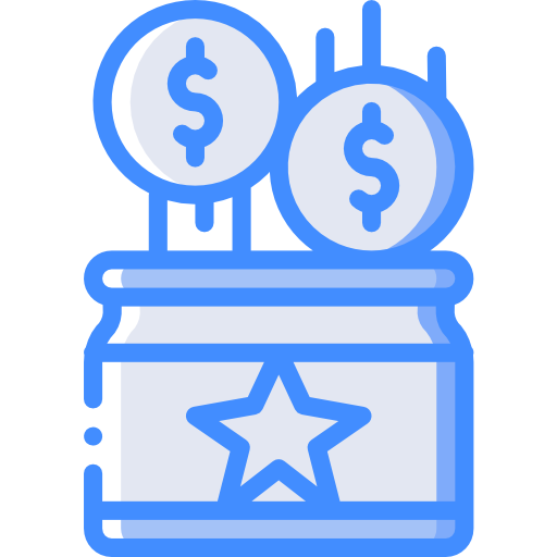 crowdfunding Basic Miscellany Blue icon