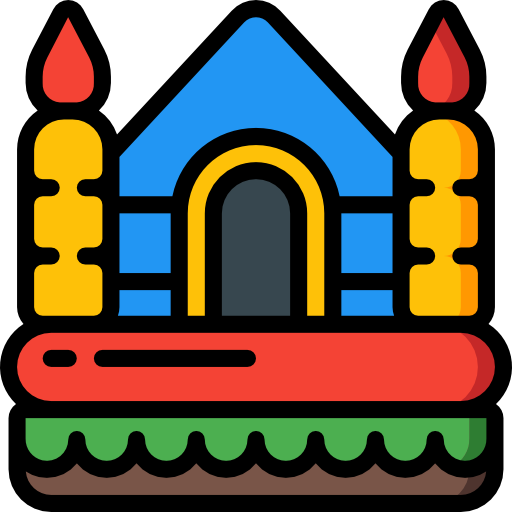 castillo inflable Basic Miscellany Lineal Color icono