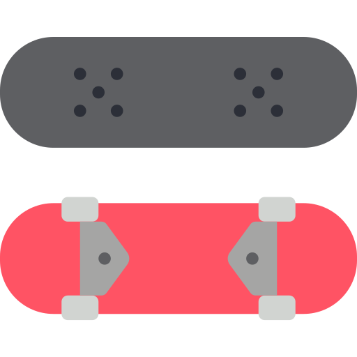 skateboard Basic Miscellany Flat icoon