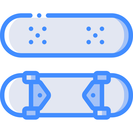 skateboard Basic Miscellany Blue icona
