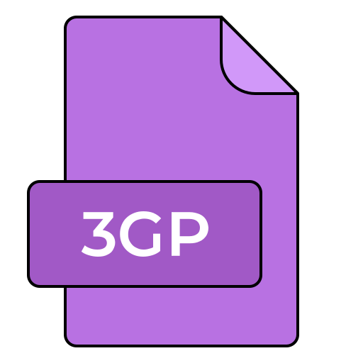 formato 3gp Generic color lineal-color icona