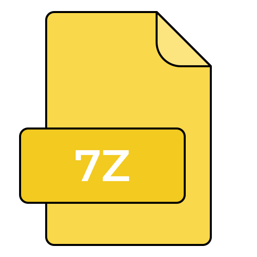 7z extension Generic color lineal-color icon