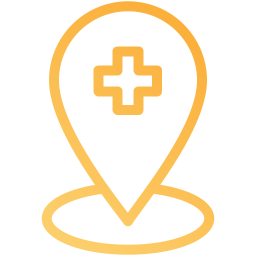 Hospital location Generic gradient outline icon