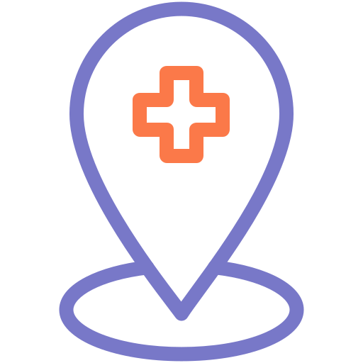 Hospital location Generic color outline icon