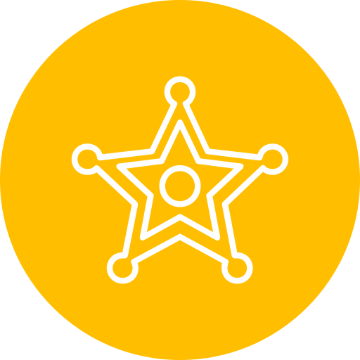 insignia del sheriff Generic color fill icono