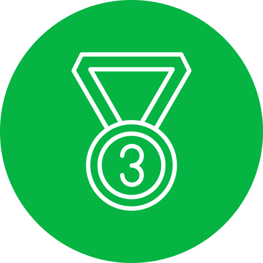 medalla de bronce Generic color fill icono