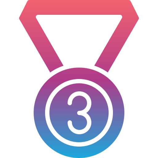 Bronze medal Generic gradient fill icon