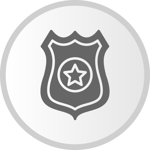 distintivo della polizia Generic gradient fill icona