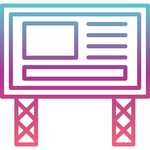빌보드 디자인 Generic gradient outline icon