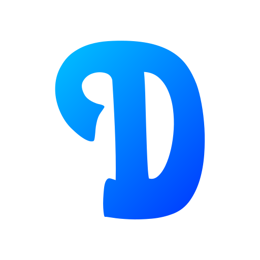 buchstabe d Generic gradient fill icon