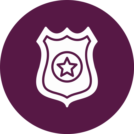 Police badge Generic color fill icon