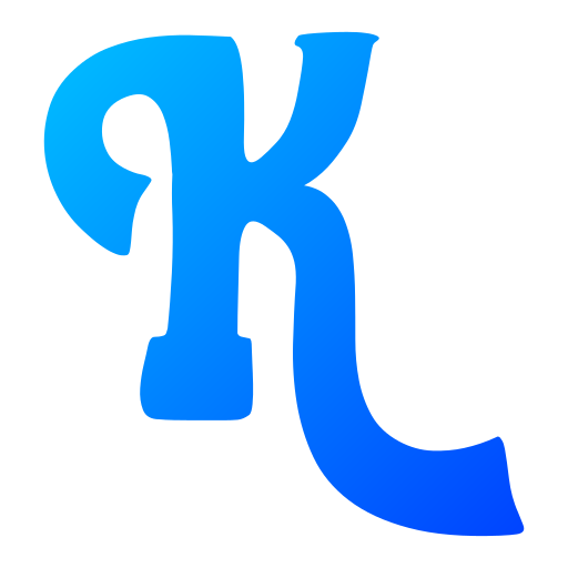 文字k Generic gradient fill icon