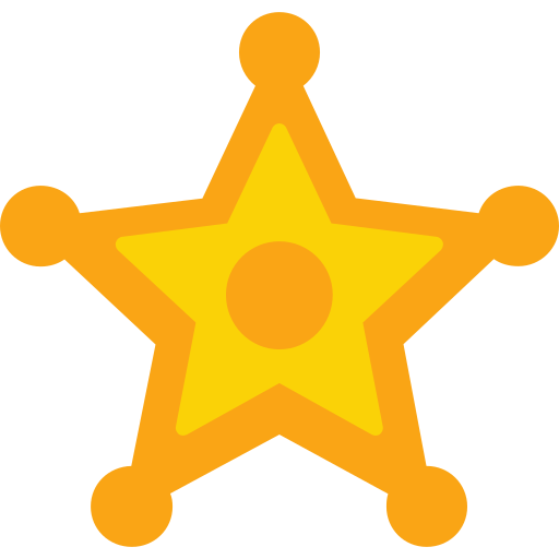 Sheriff badge Generic color fill icon