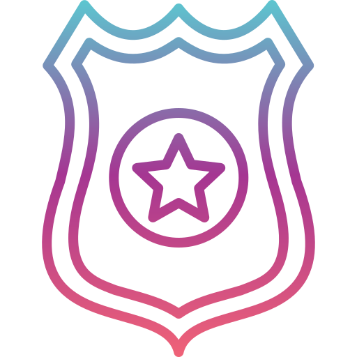 politie badge Generic gradient outline icoon