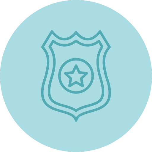 distintivo de polícia Generic color fill Ícone