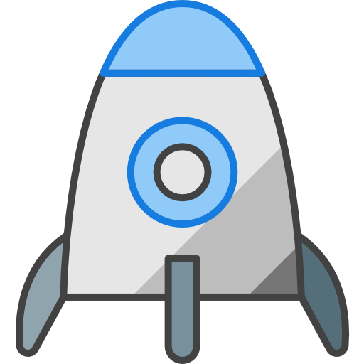 Rocket Inipagistudio Lineal Color icon