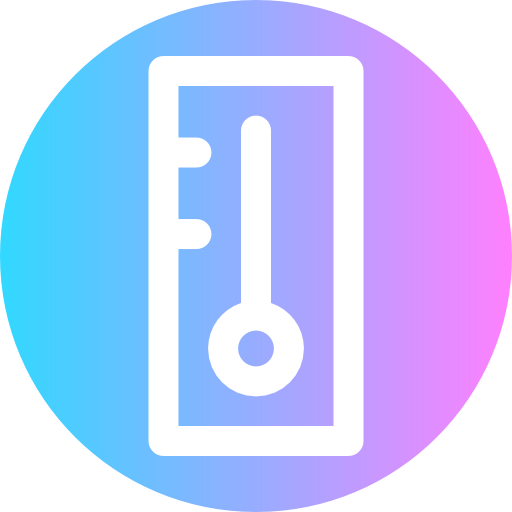 thermometer Super Basic Rounded Circular icoon