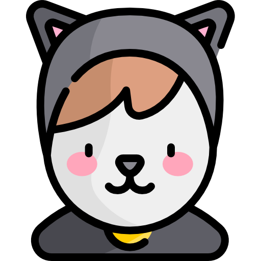 Cat Kawaii Lineal color icon