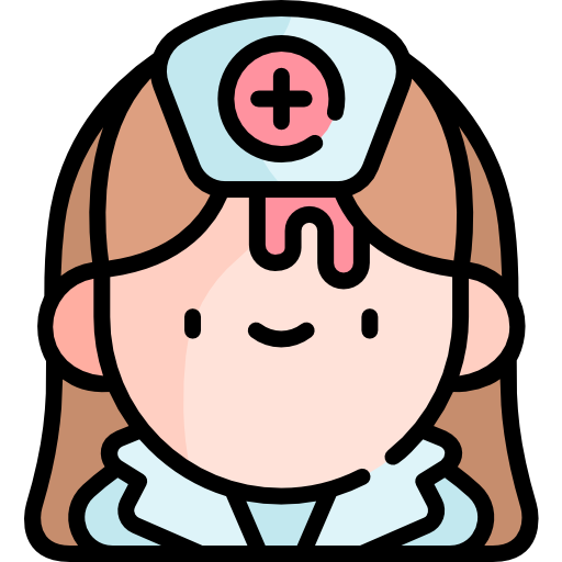 infirmière Kawaii Lineal color Icône