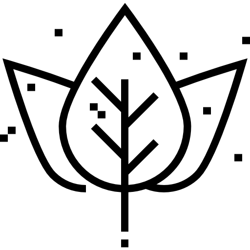 liść Detailed Straight Lineal ikona