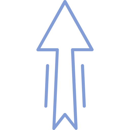 freccia in alto Generic color outline icona