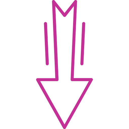 freccia in giù Generic color outline icona