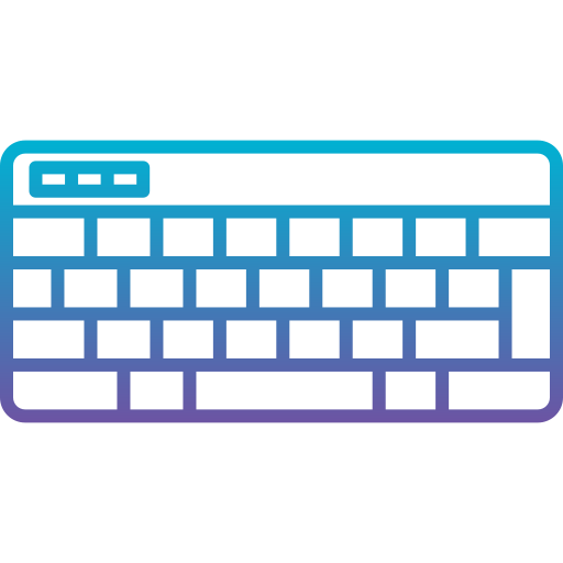 teclado Generic gradient outline Ícone
