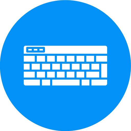 teclado Generic color fill icono