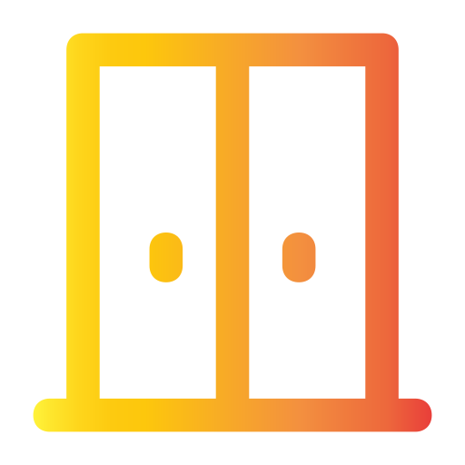 Sliding doors Generic gradient outline icon