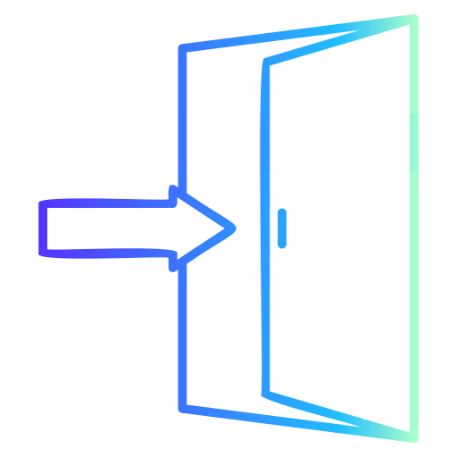 Выходная дверь Generic gradient outline иконка