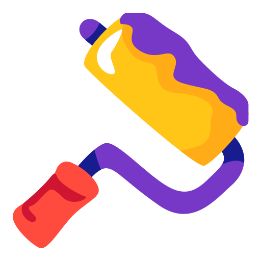 Roller brush Generic color fill icon