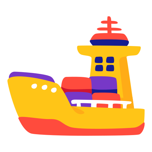 Грузовое судно Generic color fill иконка