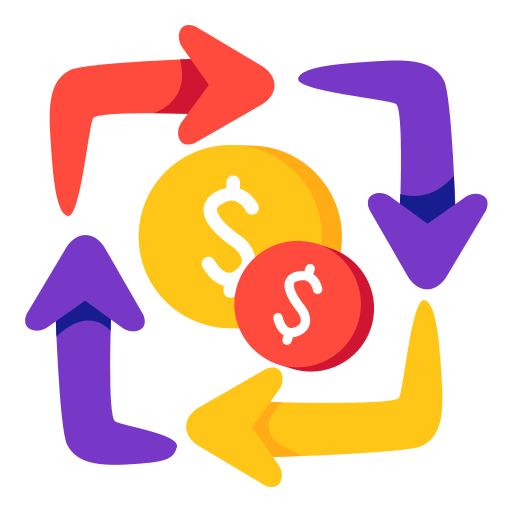 flusso di denaro Generic color fill icona