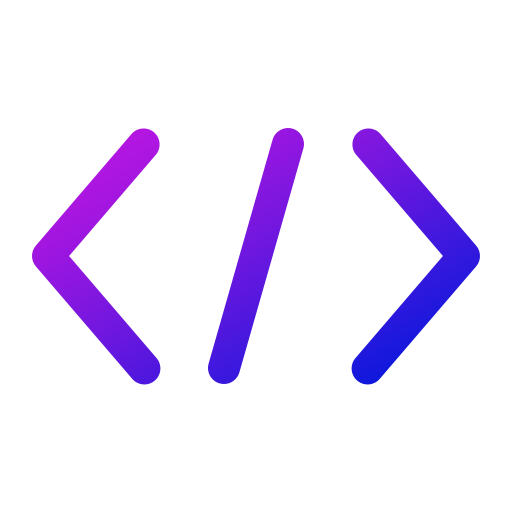 code Generic gradient outline icoon
