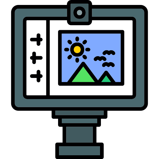 lcd-scherm Generic color lineal-color icoon