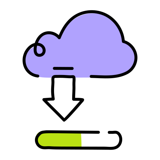 cloud downloaden Generic color lineal-color icoon