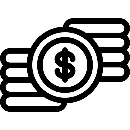 monete del dollaro  icona