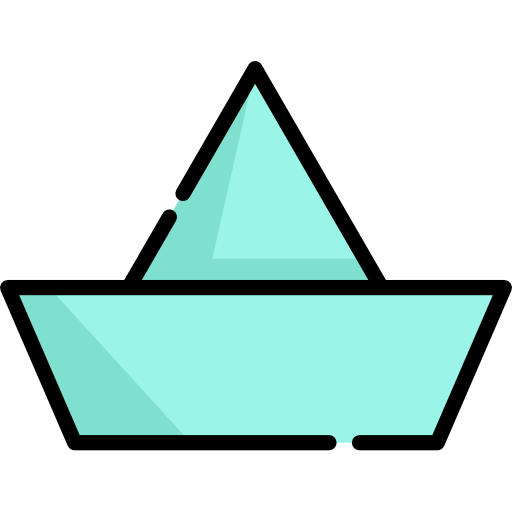 Paper boat Special Lineal color icon