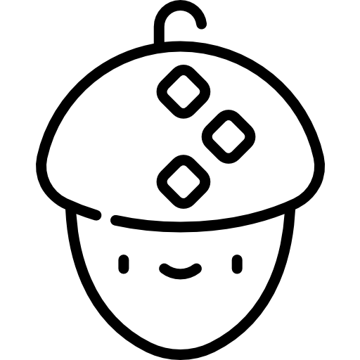Желудь Kawaii Lineal иконка