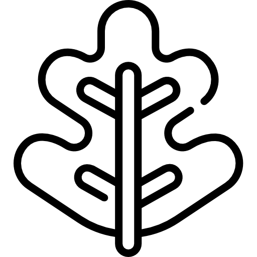 liść Kawaii Lineal ikona