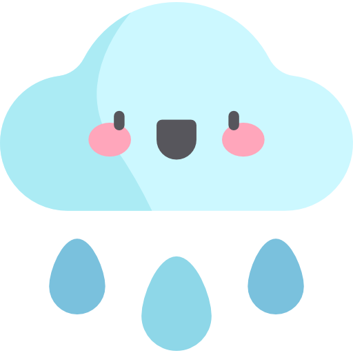 nube Kawaii Flat icono