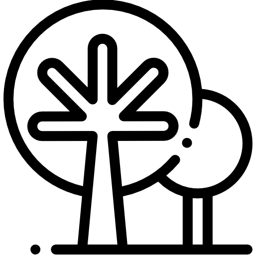 木 Detailed Rounded Lineal icon