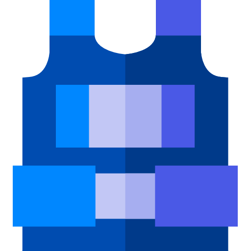 Bullet proof vest Basic Straight Flat icon
